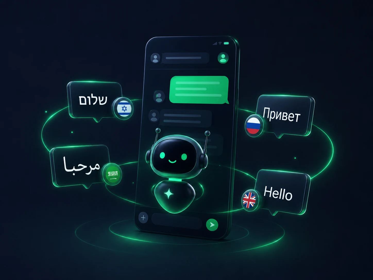 בוט רב-לשוני: עברית, ערבית, רוסית ואנגלית